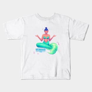 Mermaid yoga Kids T-Shirt